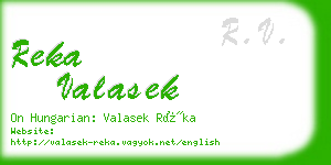 reka valasek business card